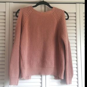 Poof Cold Shoulder Knit Sweater